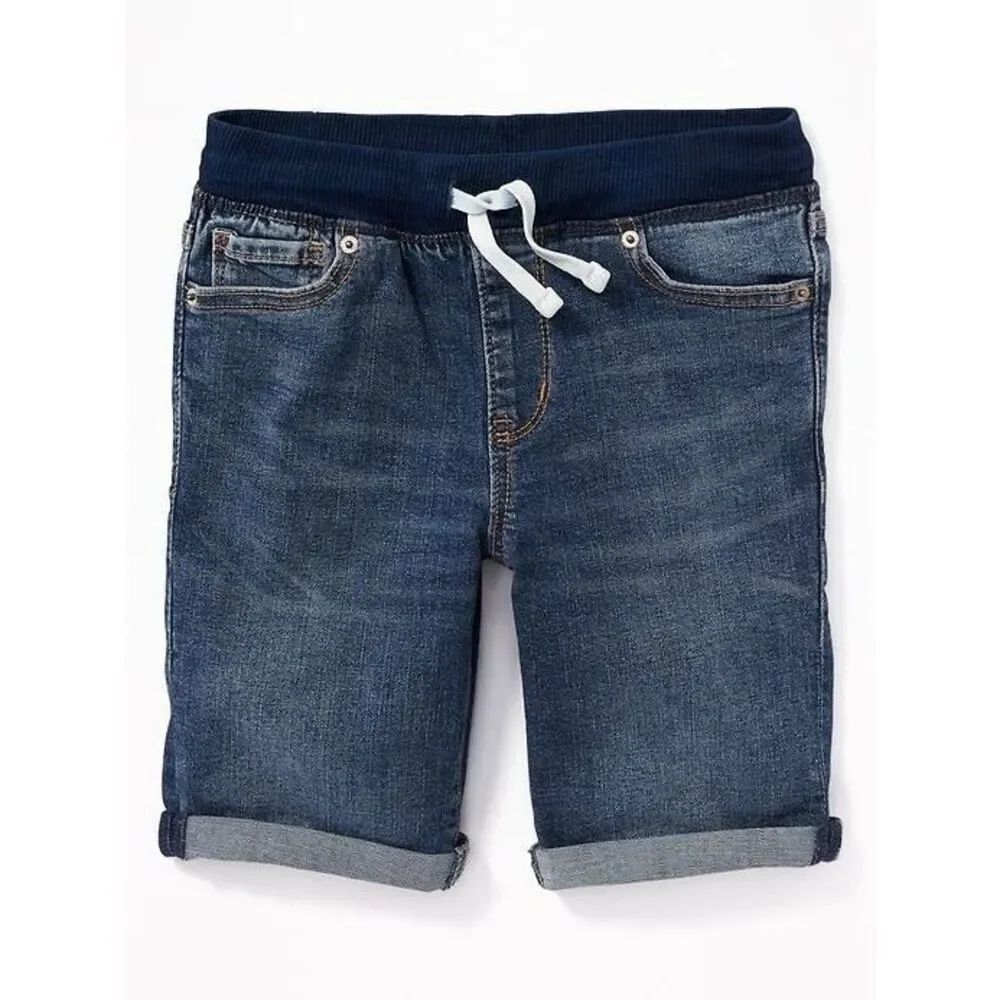 Youth Boys Old Navy Karate Slim Rib Waist Built-In Flex Max Jean Shorts - M (8)